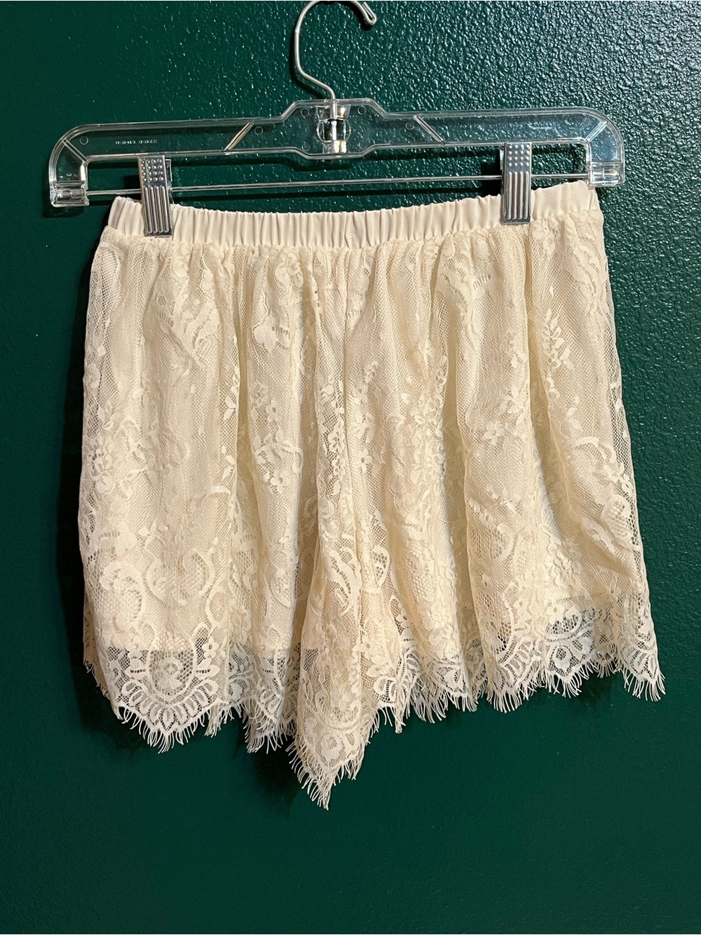 Xhilaration Cream Lace Overlay Shorts